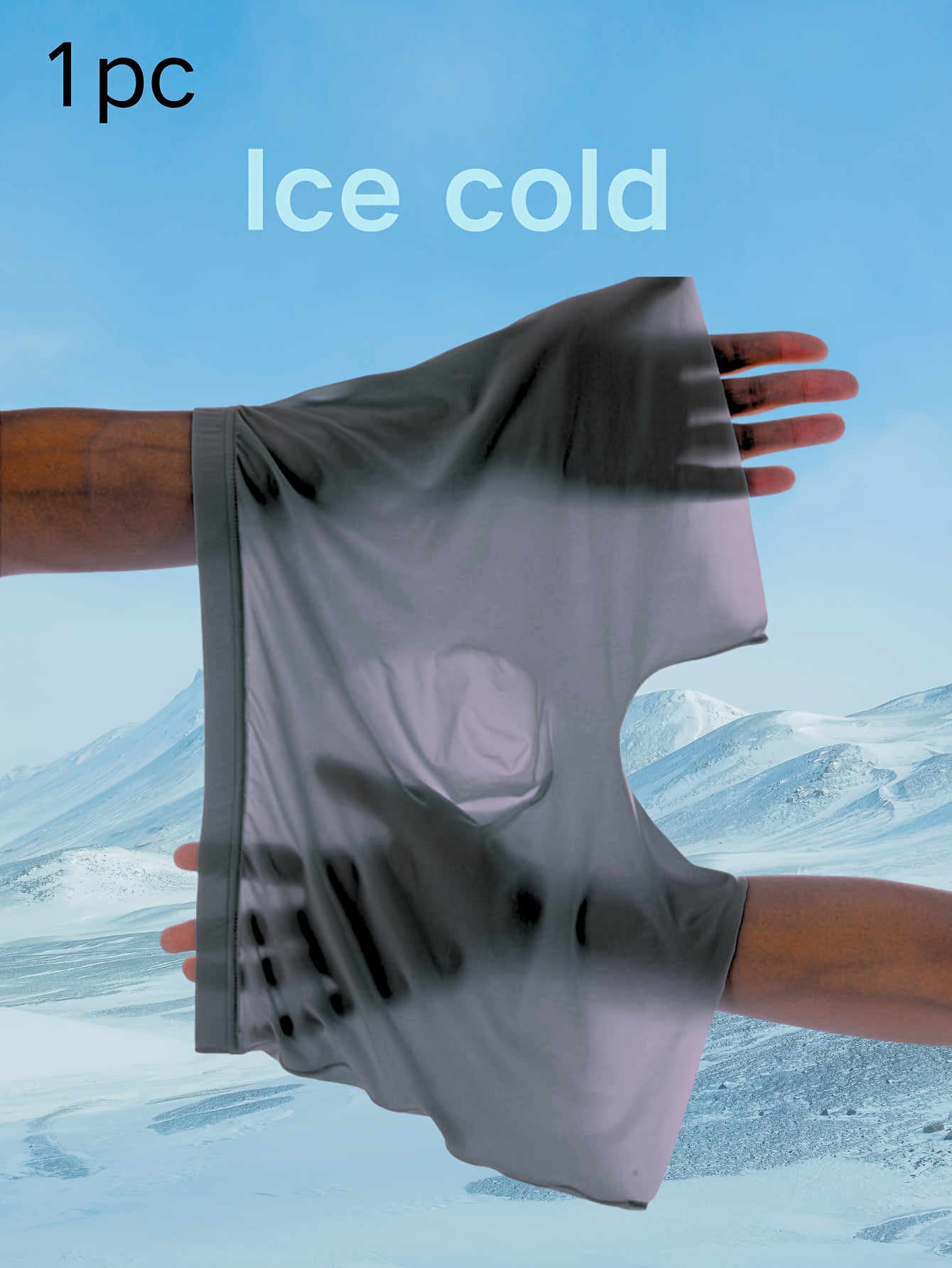 Men's Ice Silky Cool Underwear Semi-Transparent Pink 3D Molded Fit