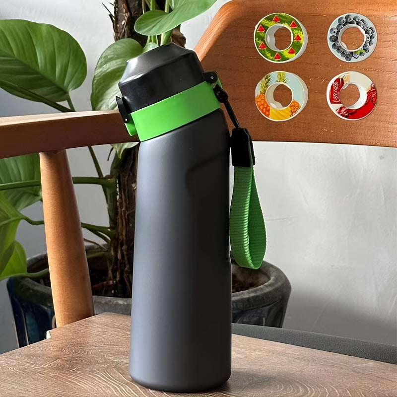 750ml Fruit Flavored Water Bottle with Straw Zero Sugar Calorie-Free Portable for Office Camping