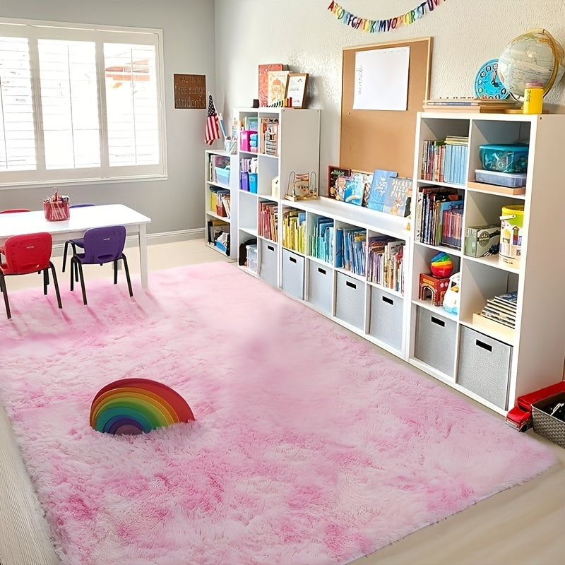 Extra Large Pink Fluffy Shag Rug for Bedroom Nursery or Living Room