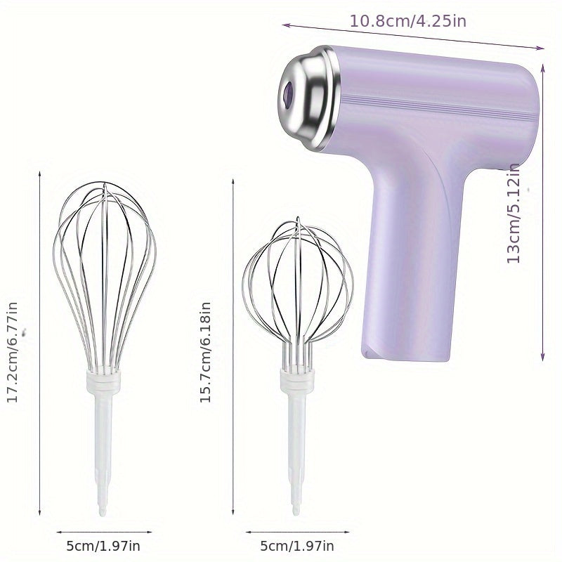 Electric Hand Mixer Rechargeable Egg Beater for Coffee Baking Cream Whisk
