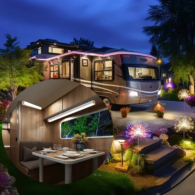 Magnetic Motion Sensor LED Light for Cabinets and RVs USB Rechargeable Adjustable Range White Warm Light