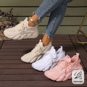 Women's Breathable Mesh Casual Sneakers Low-Top Walking Shoes
