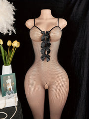 Women's Open Crotch Bodysuit Lingerie Hollow Jumpsuit