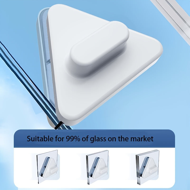 "Yuqori Bino uchun Ikki Tomonlama Magnit Dizayni bilan Deraza Tozalovchi - Qattiq Magnit Shisha Tozalash Vositasi, Qattiq Plastik Tutqichi bilan, Yashash Xonasi, Yotoqxona va Hammom uchun Mukammal"