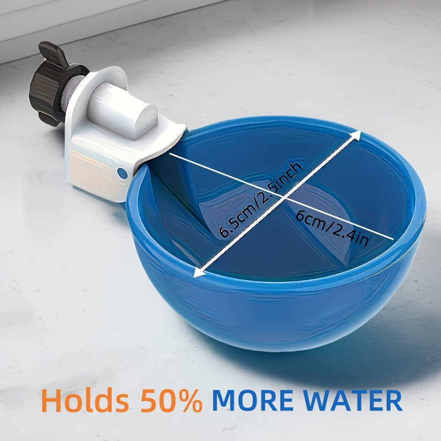 Large Blue Automatic Poultry Waterer Kit for Ducks Geese Turkeys and Rabbits