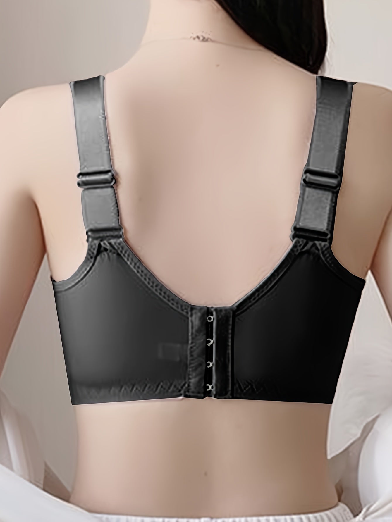 Plus Size Light Purple Lace Bra for Women Full Coverage Floral Scalloped Wireless