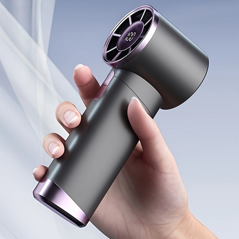 Ручной вентилятор с турбо-режимом на 100 скоростей, перезаряжаемой батареей 3000 мАч, LED-дисплеем