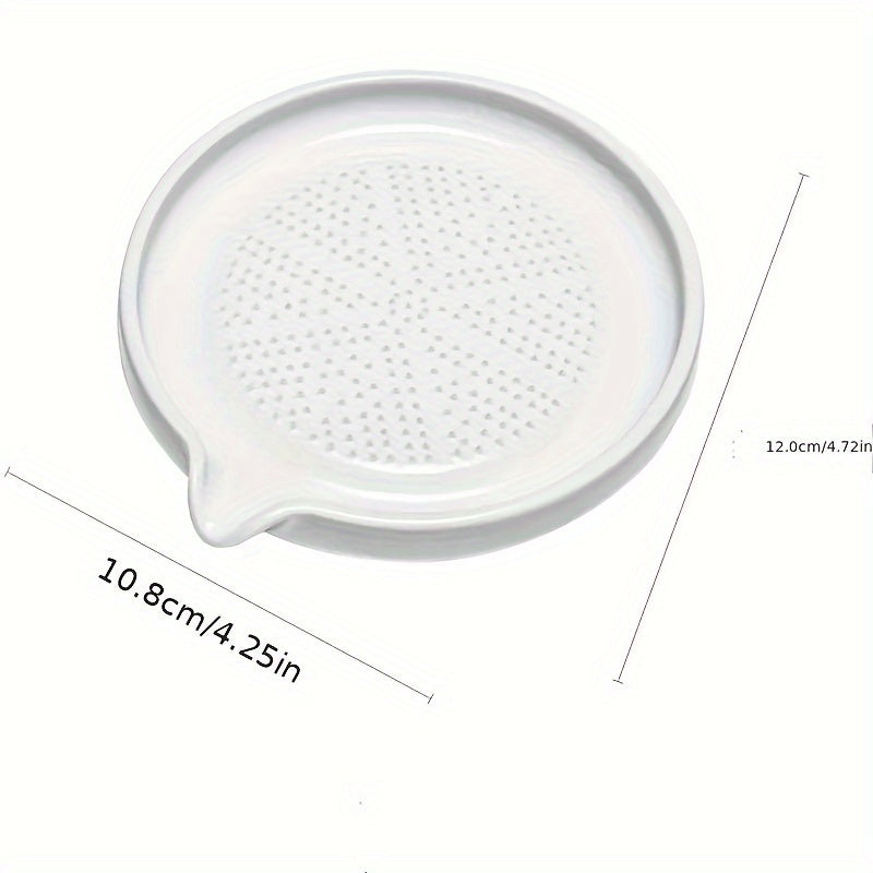 Ceramic Potato Masher with Brush Manual Food Grinder for Ginger Garlic Carrots