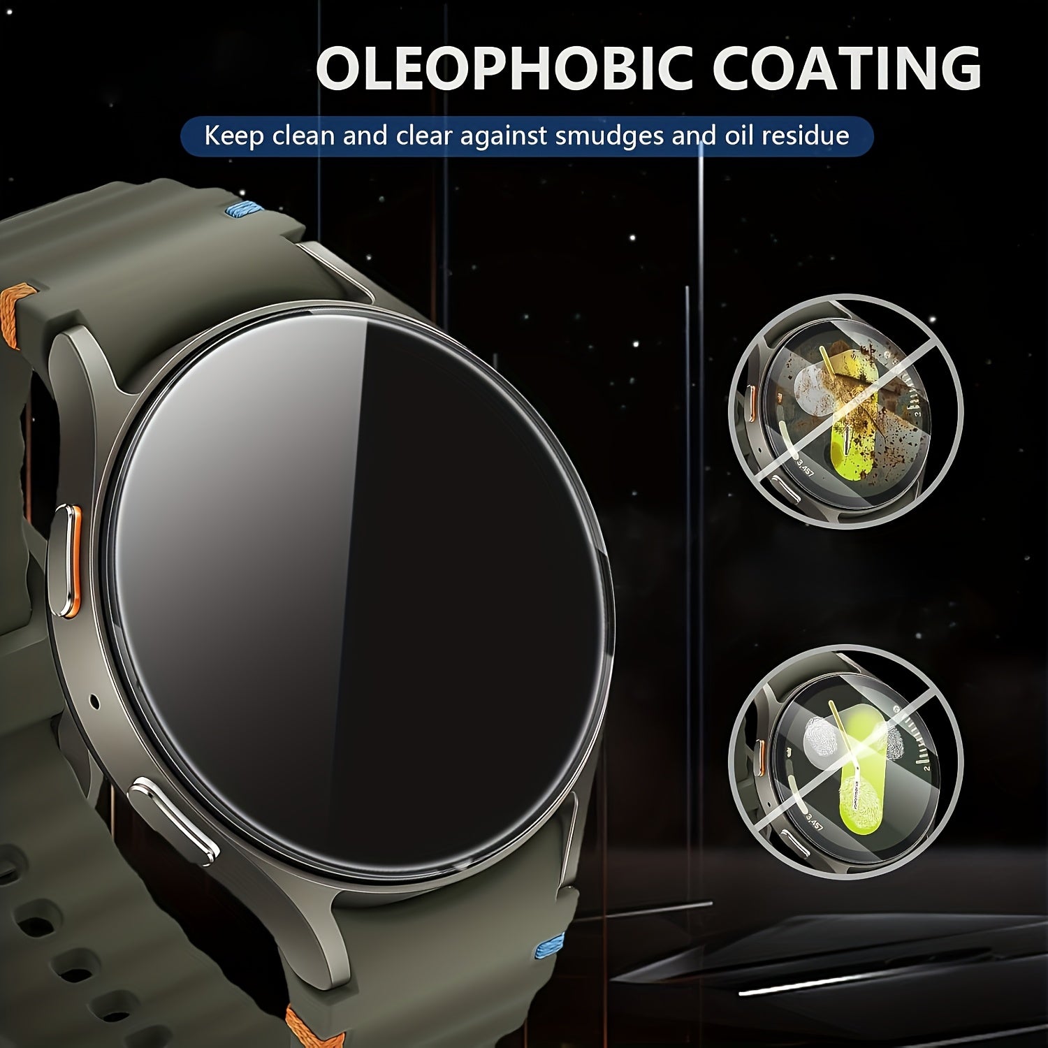 4pcs Tempered Glass Screen Protectors for Samsung Galaxy Watch 7 40mm 44mm Anti-Scratch HD Touch