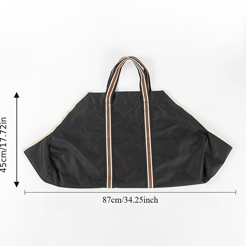 Firewood Carrying Bag Durable Horn Material Portable Outdoor Log Storage Sack