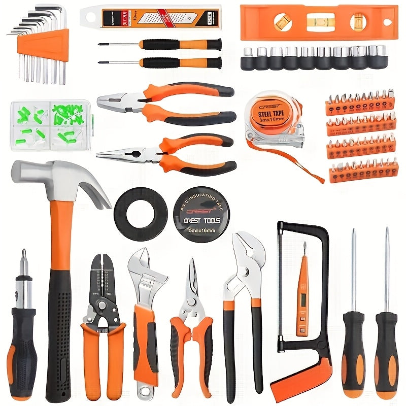 23-Piece Homeowner Toolkit Set with Plastic Storage Box Steel Household Repair Tools