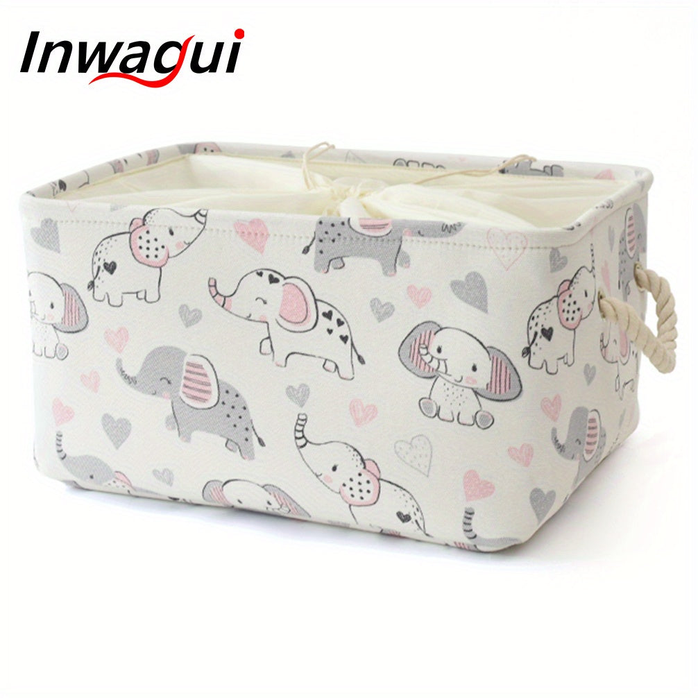 Cesta de almacenamiento de tela Art Deco para bebé niño para juguetes y organización en la habitación infantil