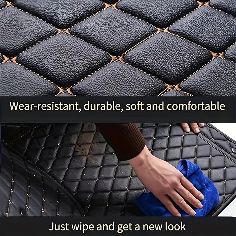 All-Weather Waterproof PU Leather Car Floor Mat for Sedan