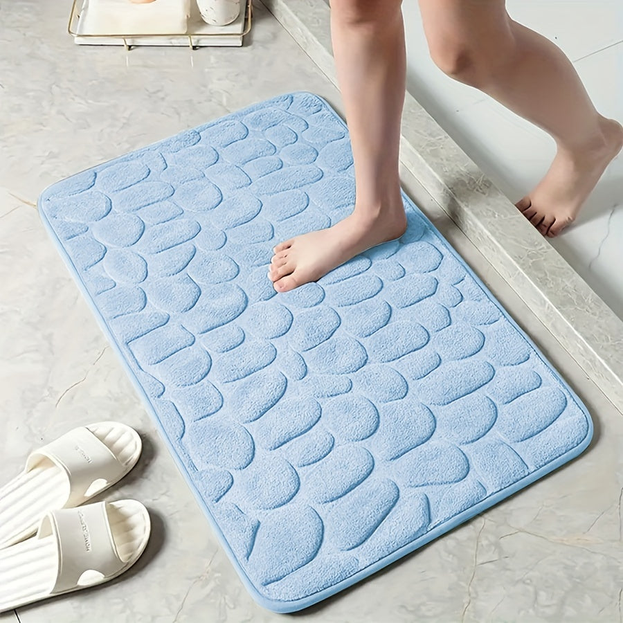 Zarif tosh naqshli poliester hammom matosi, yuqori zichlikdagi ko'pik, sirpanmaydigan to'qima dizayni. Hammom, dush, hammom bezaklari uchun juda singdiruvchi va yumshoq qulaylik.