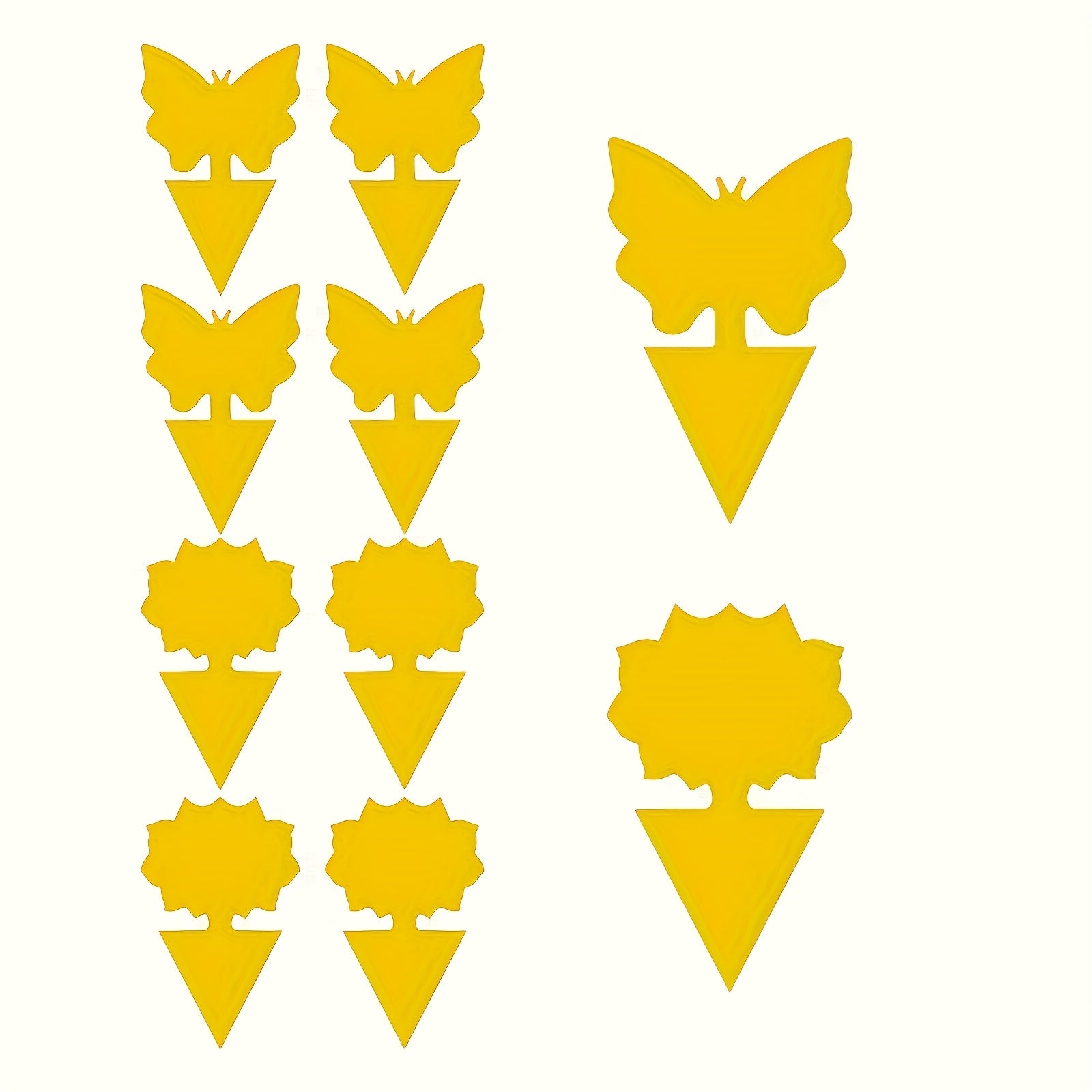 Juego de 30 pegatinas amarillas impermeables duraderas para cebo de insectos y etiquetas