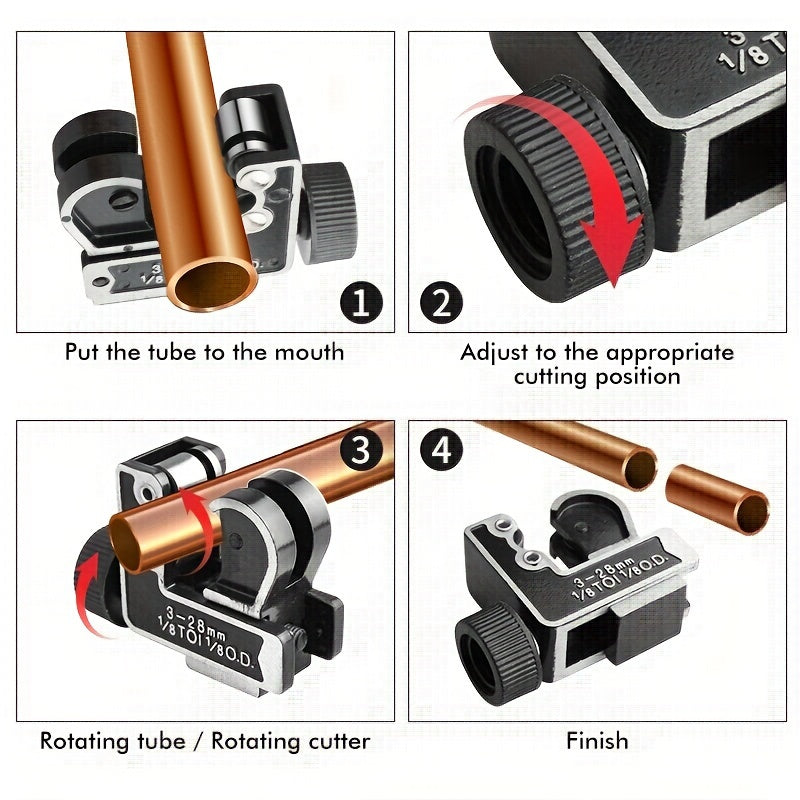 Qayiq va plastmassa uchun 3-28mm to'pli rulmanli quvur kesgich