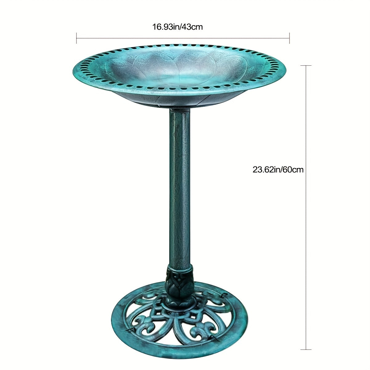 Garden Bird Bath Pedestal Made of PP Material for Hummingbirds and Birds