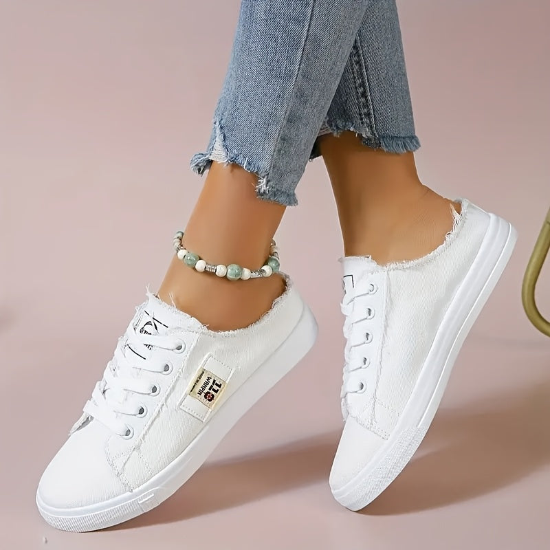 Women's Leather Flats Slip-On Lace-Up Cushioned Comfortable Casual Office Shoes