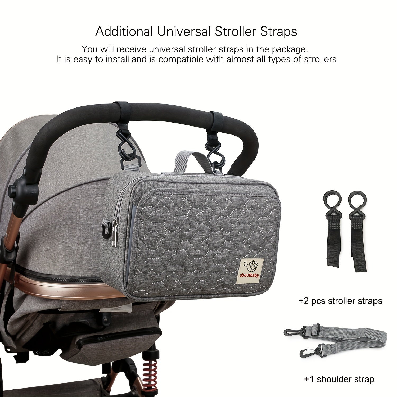 Waterproof Stroller Storage Bag for Diapers Snacks and Essentials