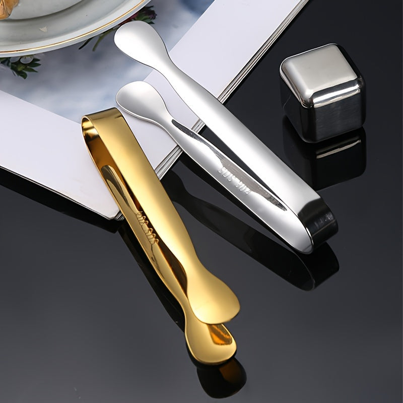 Stainless Steel Kitchen Tongs Small Silver and Gold No Burrs