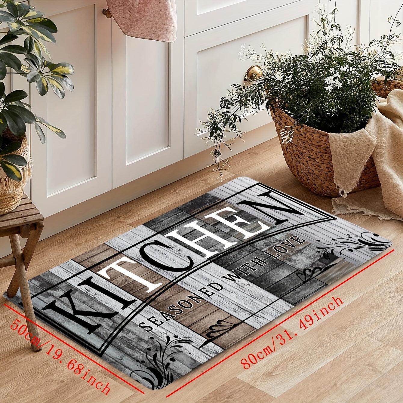 Soft Absorbent Letter Print Area Rug for Indoor Living Rooms and Bedrooms