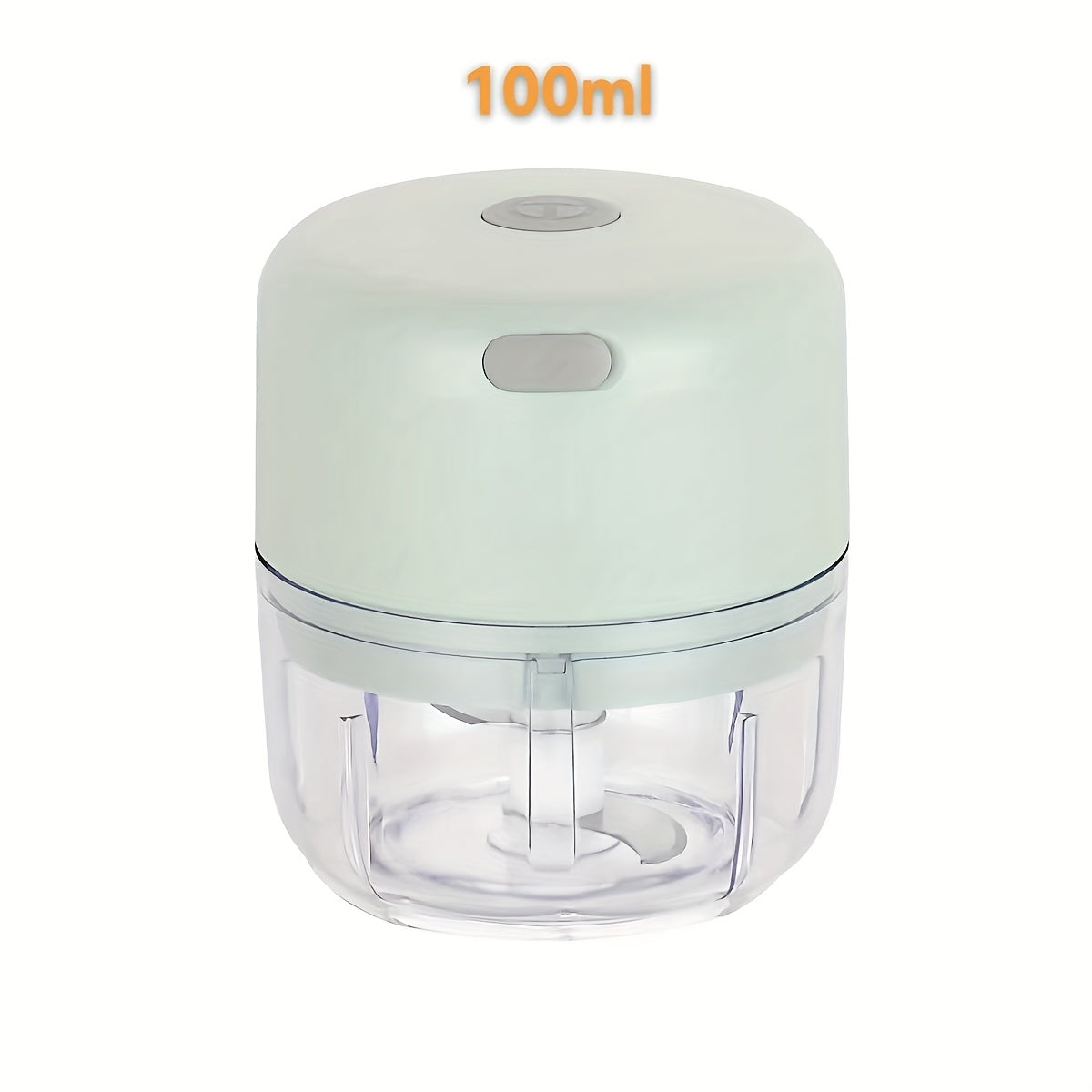 USB rechargeable mini garlic press electric meat chopper transparent design blue LED portable kitchen 100ml 250ml