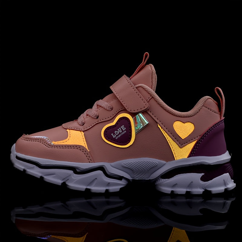 Детские черные и розовые светящиеся амортизирующие кроссовки для прогулок и повседневных мероприятий