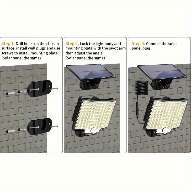 Farol de pared solar resistente al agua para jardín, patio y balcón con batería de litio