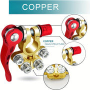 Terminales de batería de latón de liberación rápida al por mayor con llave y almohadillas anticorrosivas