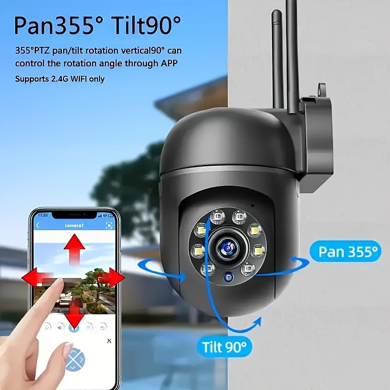 1080P HD WiFi Security Camera with Pan-Tilt 355° Two-Way Audio Night Vision Remote Monitoring