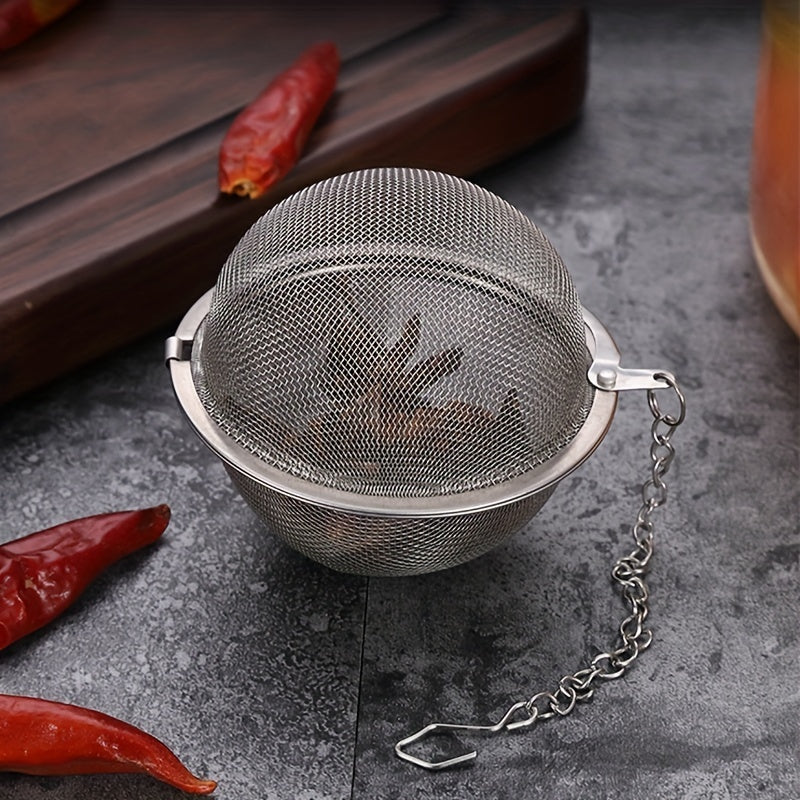 Metal Mesh Tea Infuser, Reusable Food Grade Strainer for Loose Leaf Tea and Spices