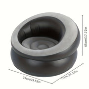 Надувной диван с флокированной отделкой - выпуск 2023 года: портативное, удобное в хранении кресло для отдыха и развлечений на открытом воздухе, идеально подходит для ленивых дней, в комплект входит табурет.