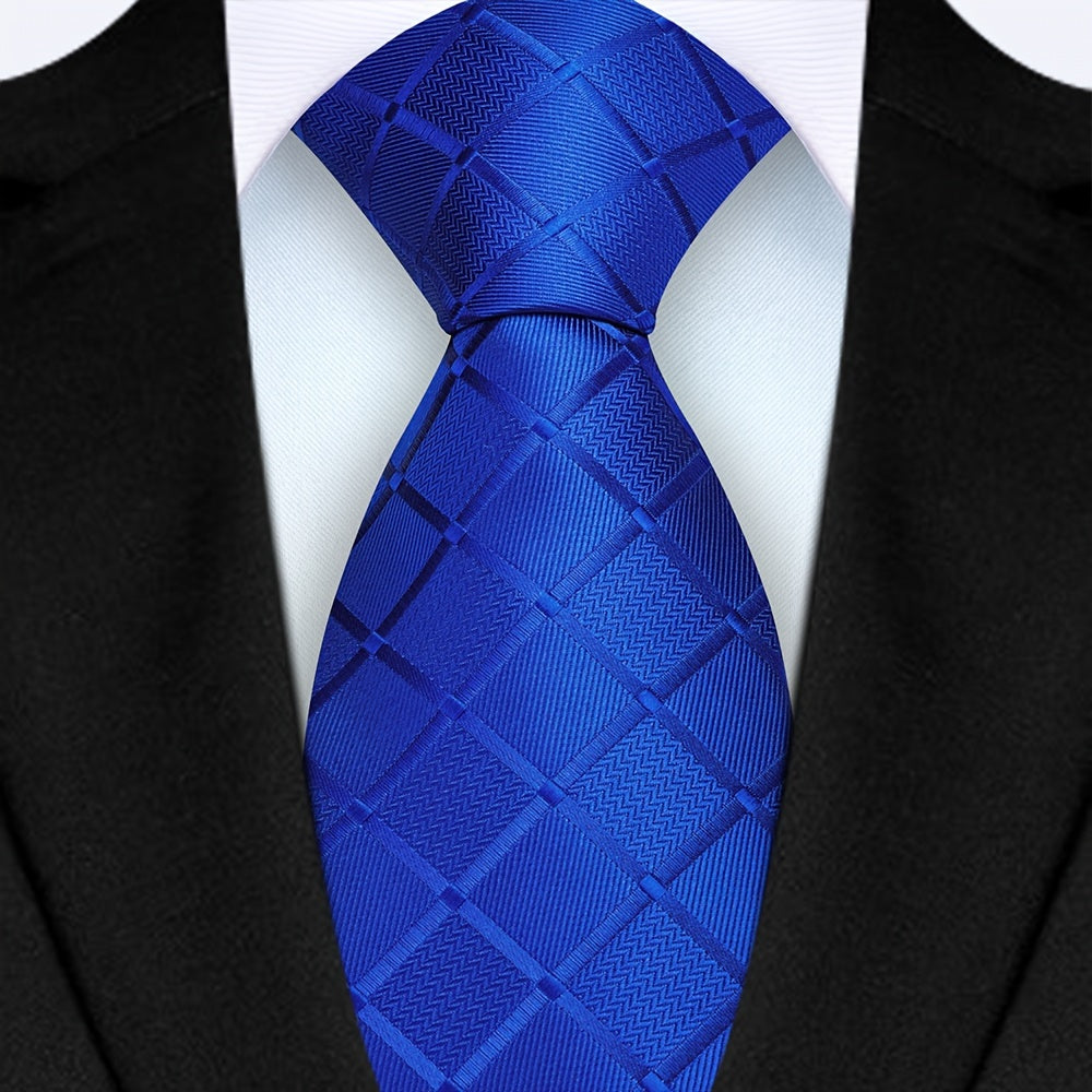 Erkaklar uchun Plaid galstuk 8cm keng, polyester, to'ylar, ziyofatlar, biznes uchun