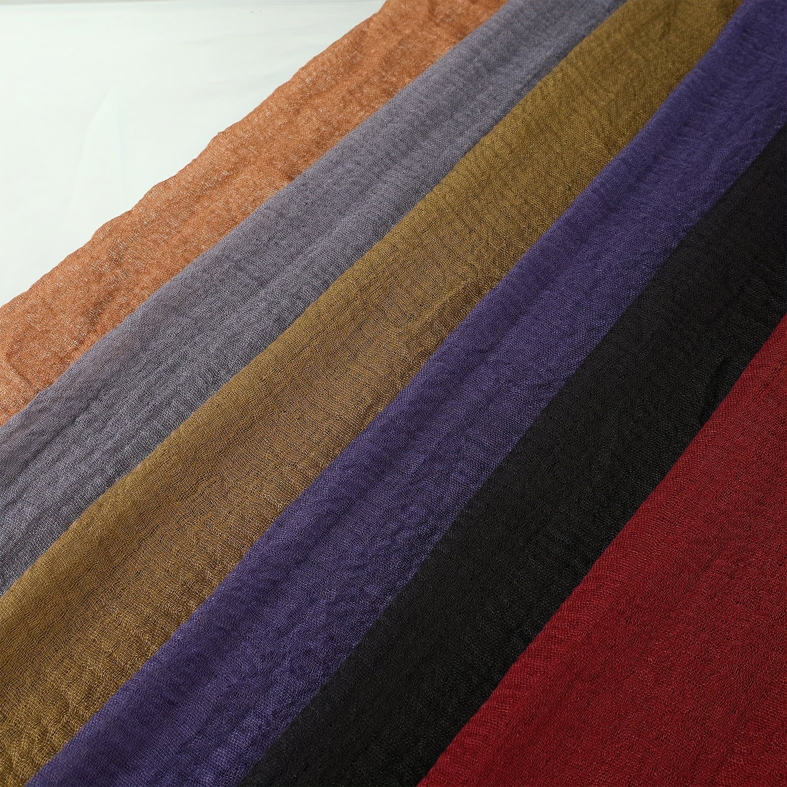 Women's Large Breathable Sun Protection Headscarf Solid Color Lightweight Wrinkle Scarf