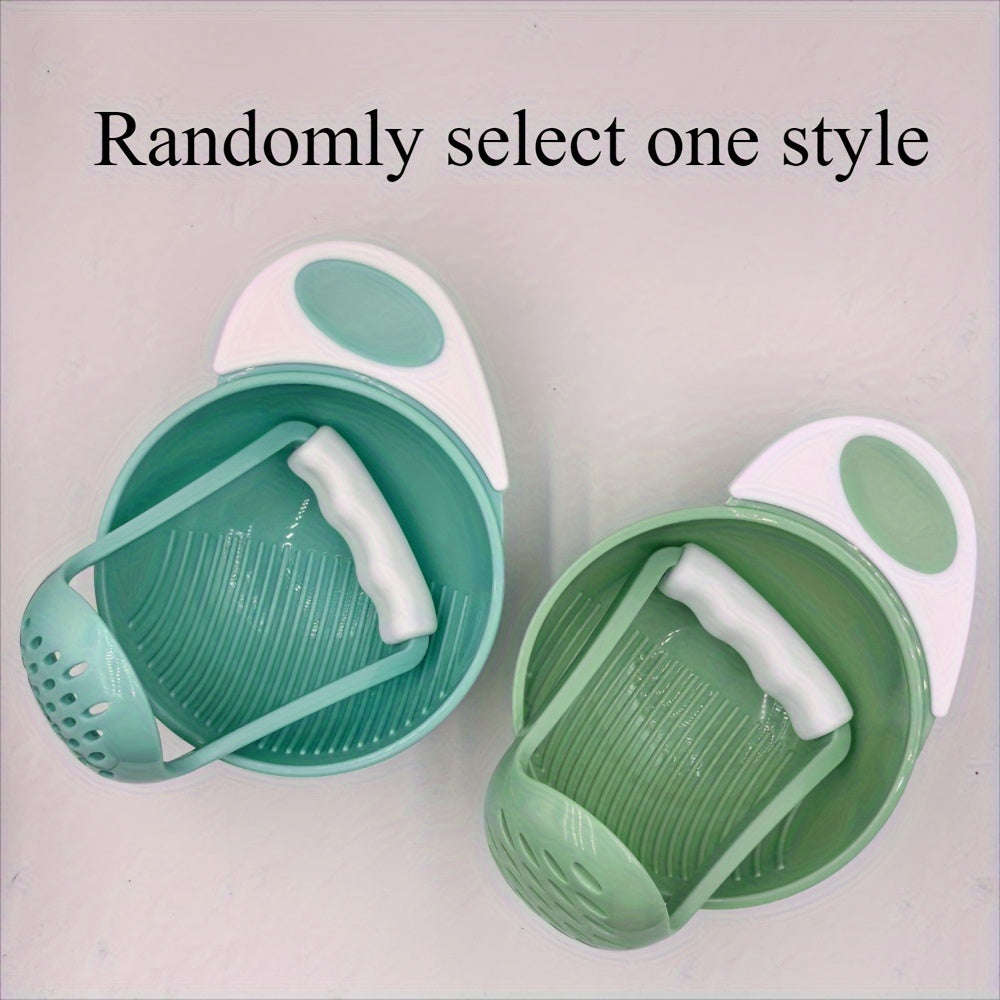 Handheld Fruit Masher Set with Bowl and Grater for Fresh Purees and Juices