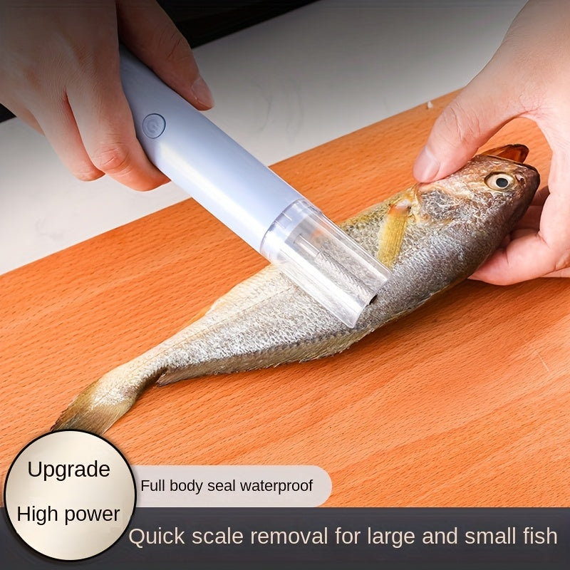 Electric Fish Scale Remover Stainless Steel USB Powered for Fish Cleaning and Outdoor Use