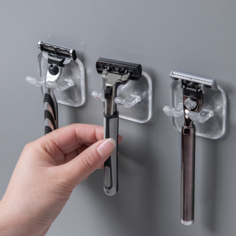 Soportes para maquinillas de afeitar autoadhesivos impermeables fáciles de instalar, estilo contemporáneo, set de 2