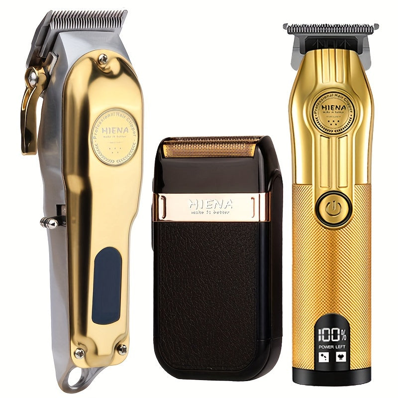 Kit de recortadora de cabello para hombres con carga USB y cuchilla en forma de T