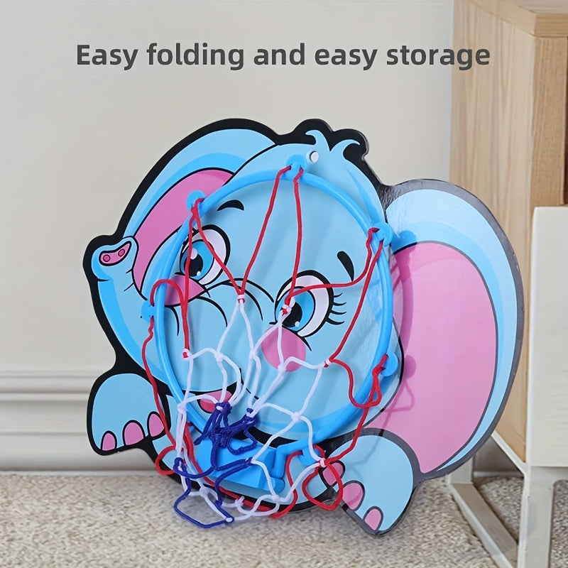 Children's Cartoon Animal Basketball Hoop Indoor Outdoor Easy to Install No Drilling
