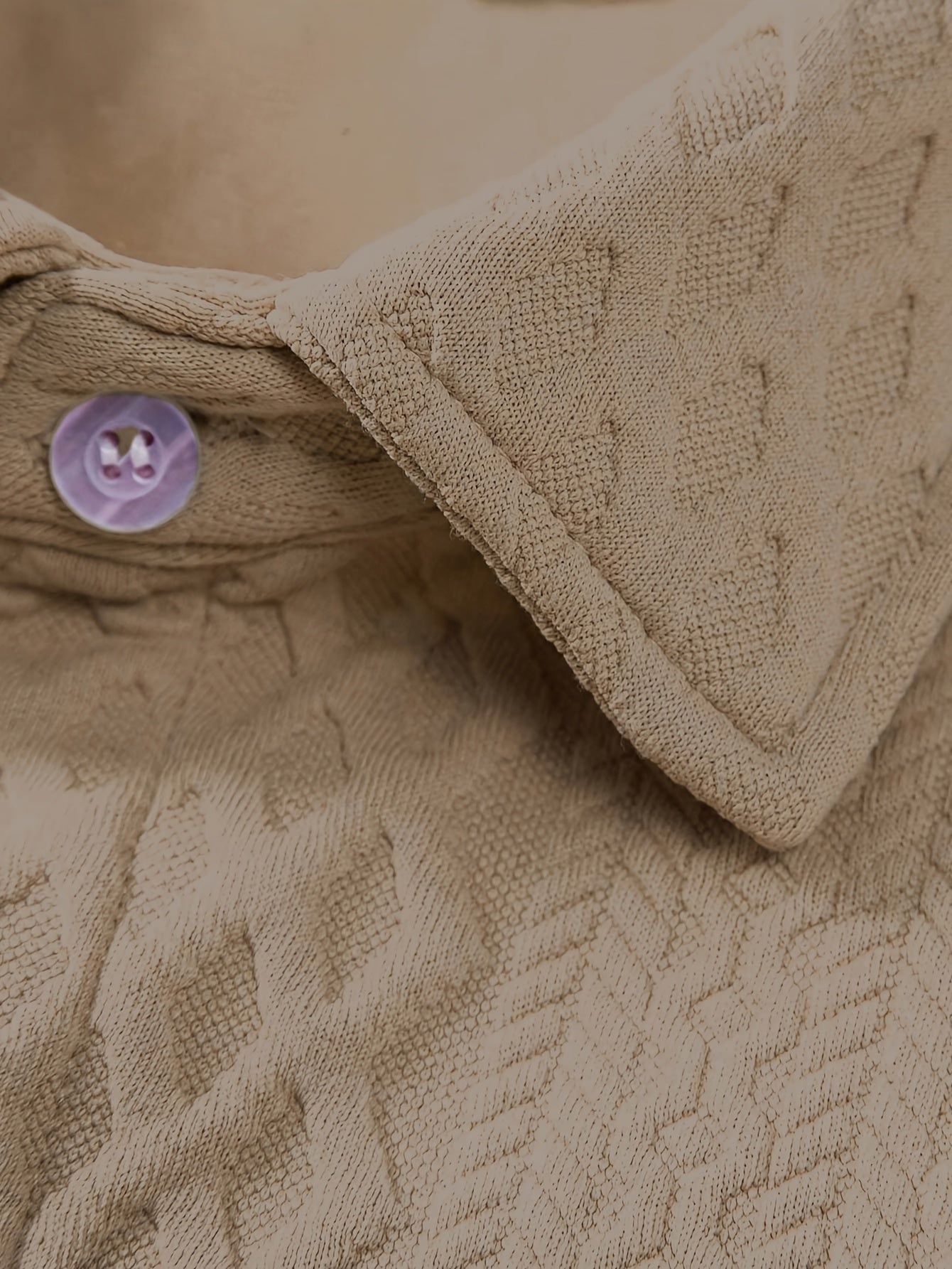 Men's Short Sleeve Solid Color Geometric Pattern Woven Shirt Summer Cotton Polyester