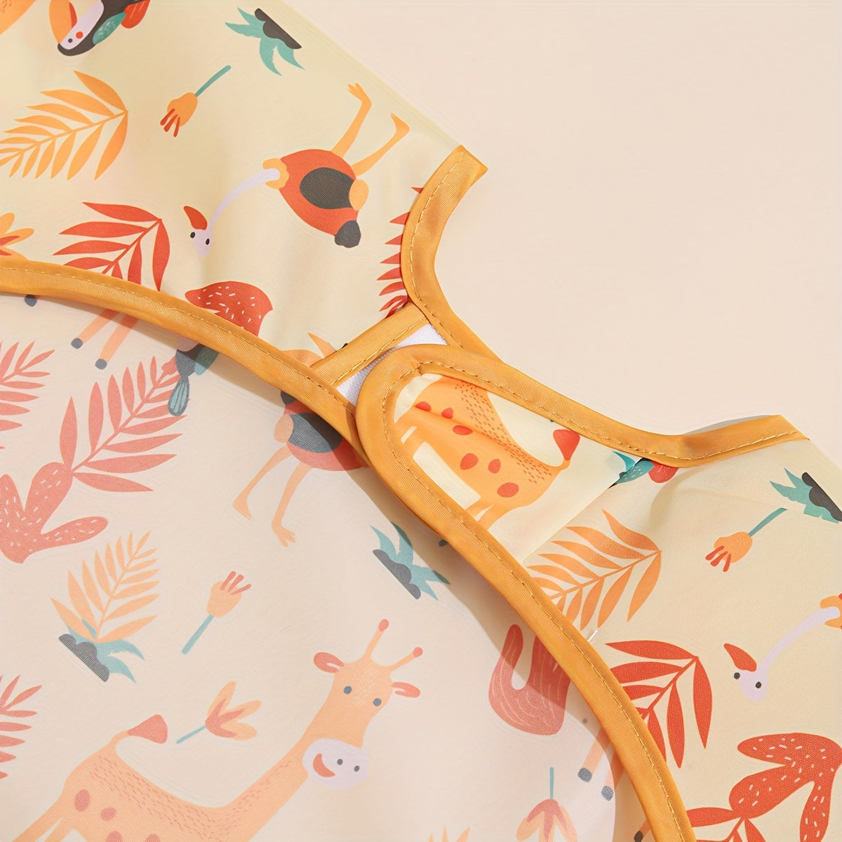 Kids Waterproof Reversible Bib with Cartoon Print, Easy Closure, Polyester Smock for Boys and Girls