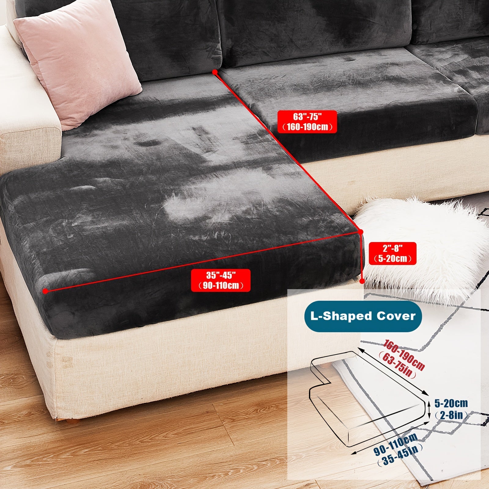 Велюровый чехол для дивана/подушки для домашних животных, пылезащитный и мягкий чехол для дивана для домашнего декора.