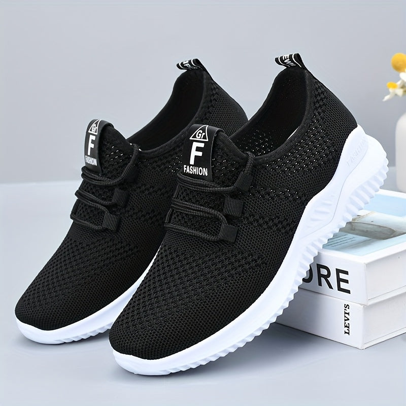 Women's Breathable Knit Athletic Sneakers Lightweight Mesh Running Shoes