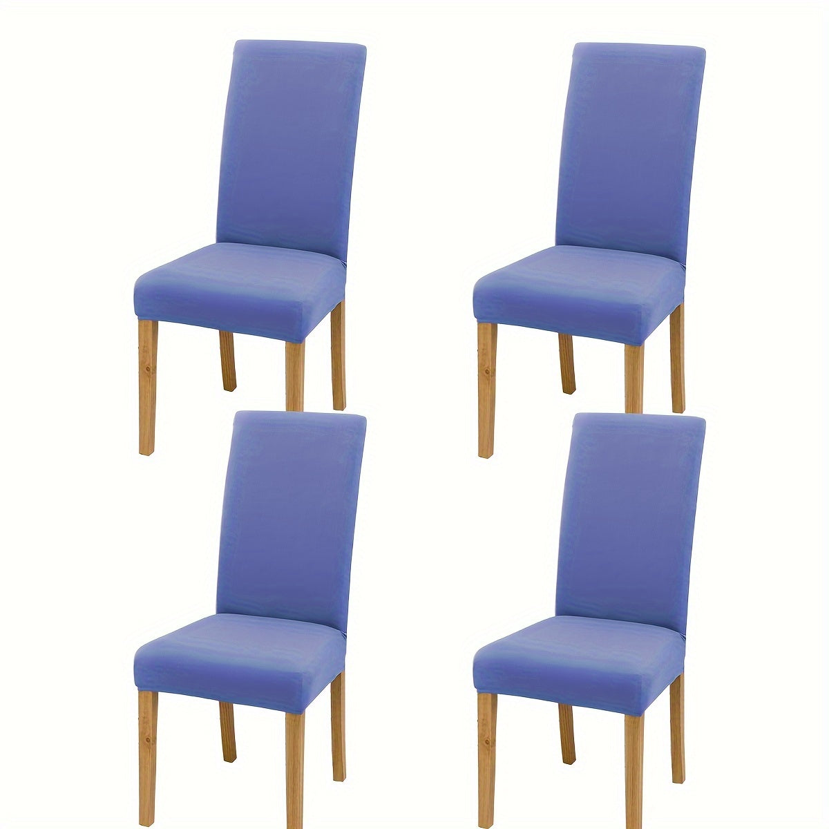 4/6pcs Water-Resistant Polyester Spandex Chair Covers with Elastic Band for Living Room