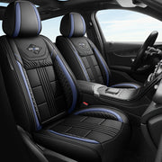 Car Seat Cover Universal Full Coverage PU Leather for 5 Seats All-Season
