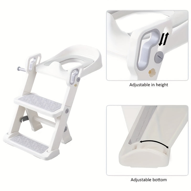 Children's Toilet Training Seat with Foldable Step Stool and Footstool