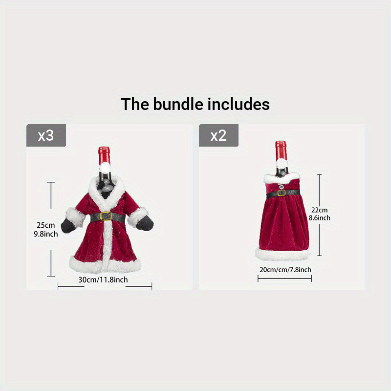 Christmas Red Wine Bottle Cover with Leak-Proof Travel Case and Cute Polyester Sweater Design