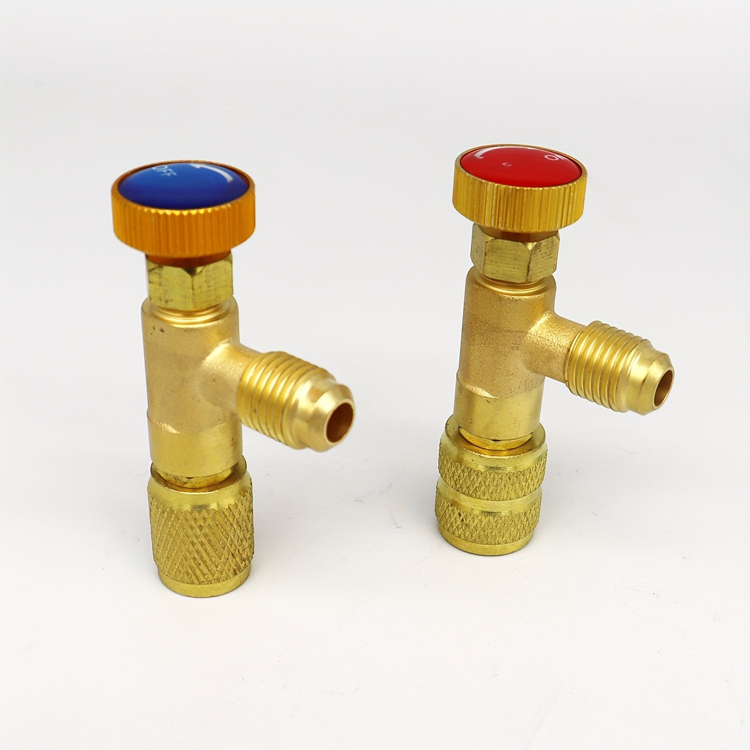Copper Refrigerant Charging Valve 1/4" SAE Adapters R410A R22 Durable
