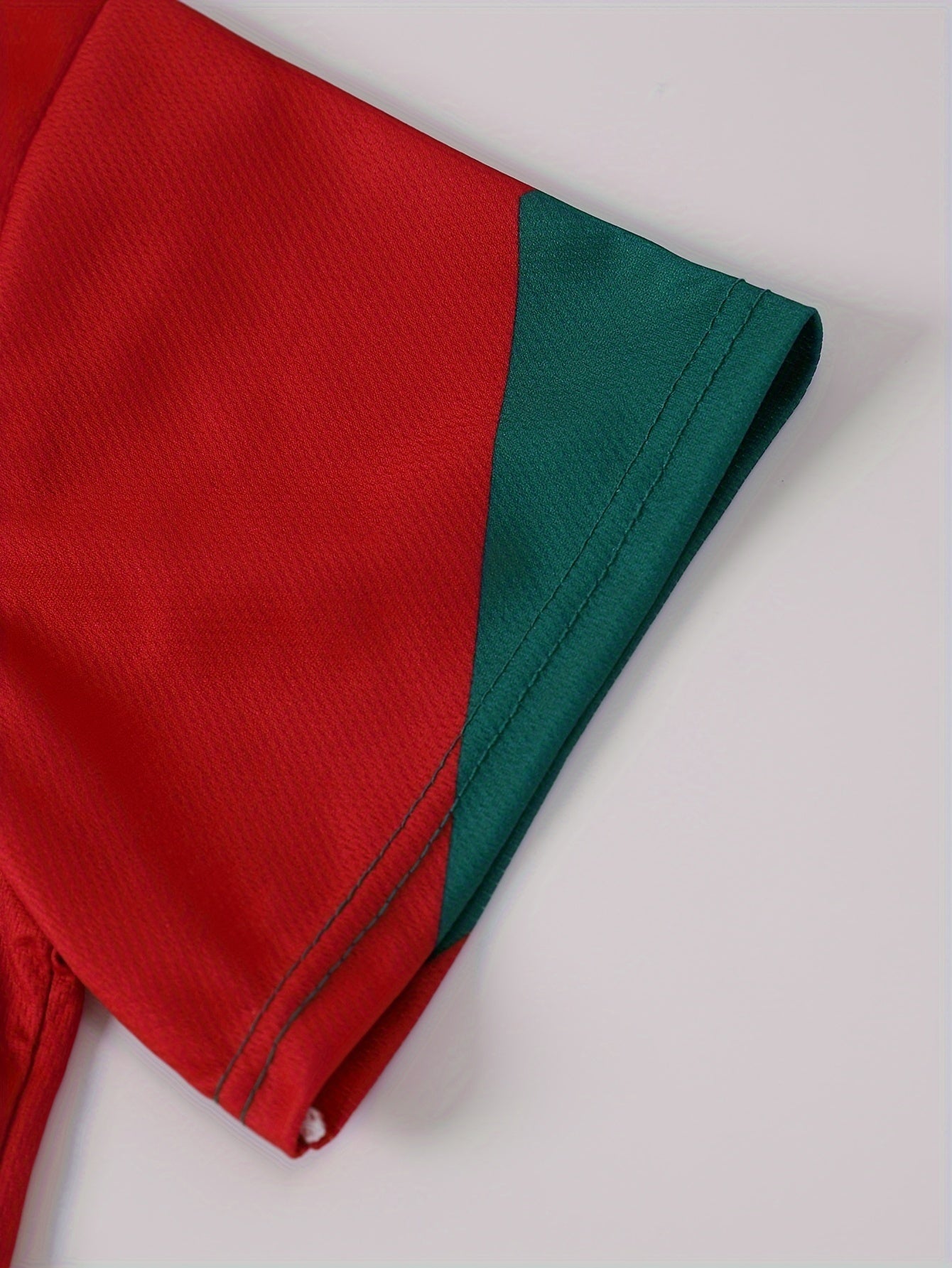 Kids' Soccer Jersey and Shorts Set for Boys and Girls in Red Green White Polyester Casual Spring Summer