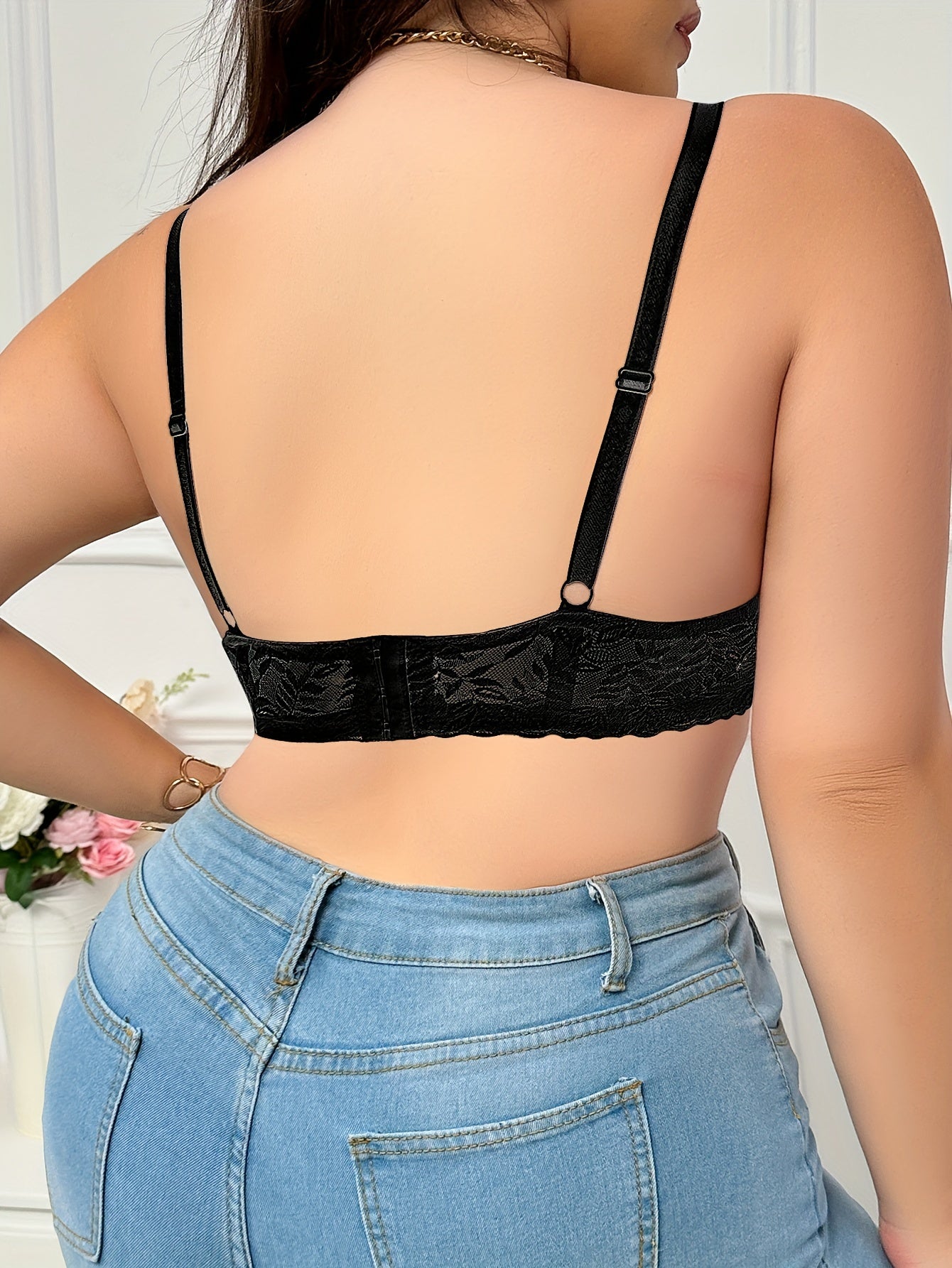 Women's Large Size Steel Ring Support Underwire Bra for Sagging Prevention